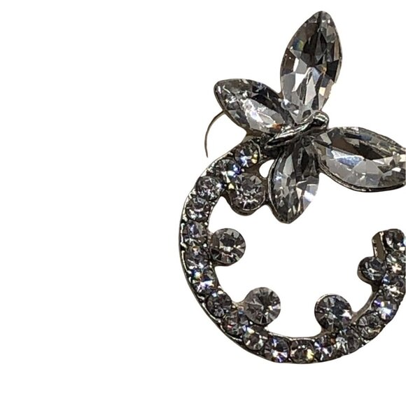 Sparkle Earrings Women's Rhinestone Butterfly Stud Earrings Lead Free Nickel Fre - Picture 5 of 5